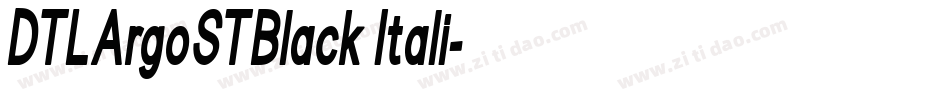 DTLArgoSTBlack Itali字体转换